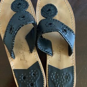 Jack Rogers black leather sandals. 8.5 Almost new.